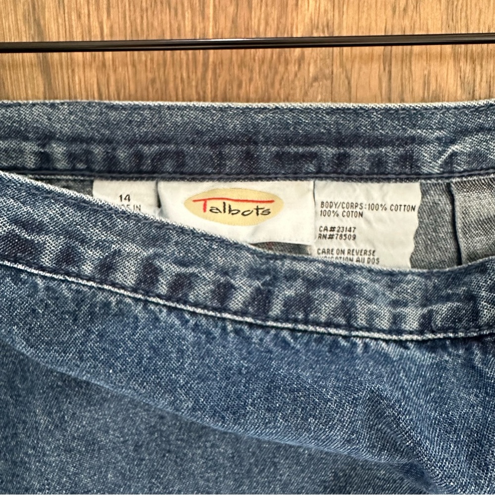 Vintage Talbots Embroidered Chambray Denim Wrap M… - image 5